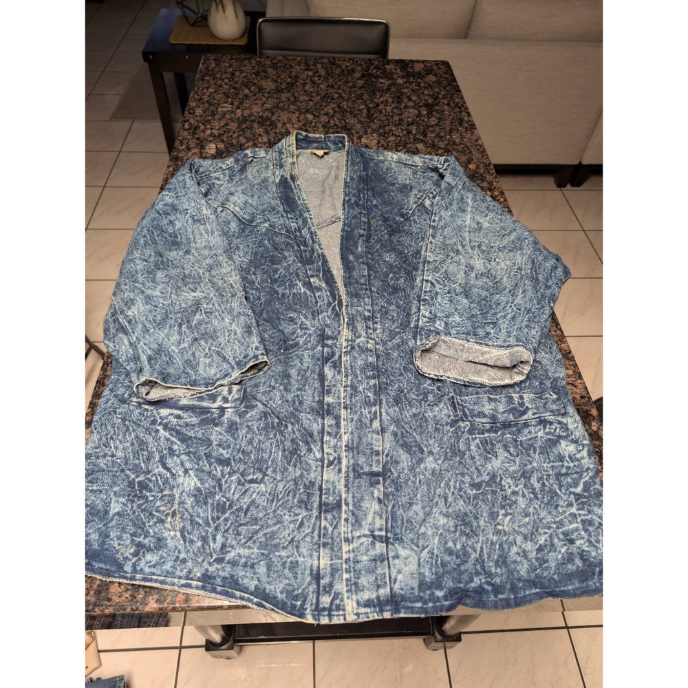 Vintage 80's Christie of California ACID WASH Denim Jacket Size 24